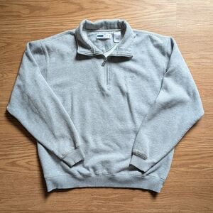 FILA Gray Quarter Zip Sweatshirt Pullover Size Large